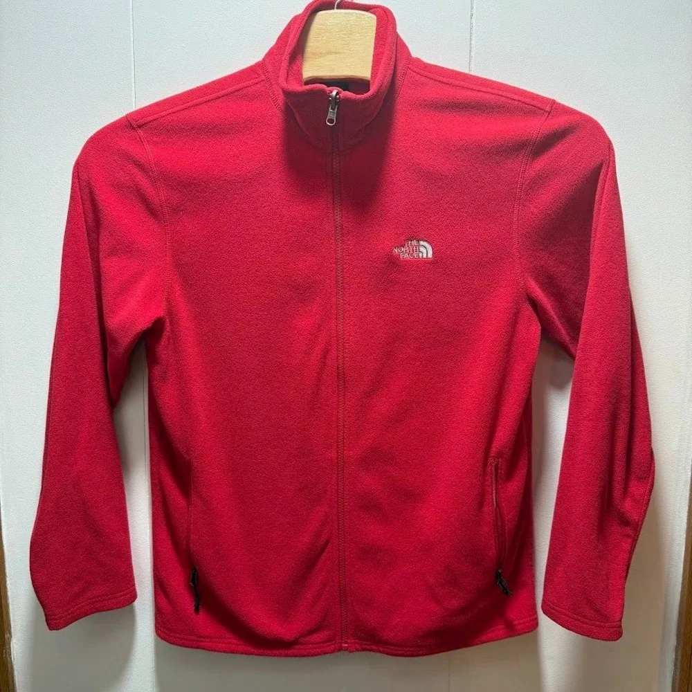 The North Face TKA 100‎ Glacier Full Zip Fleece Jacket Red Mens Size Large